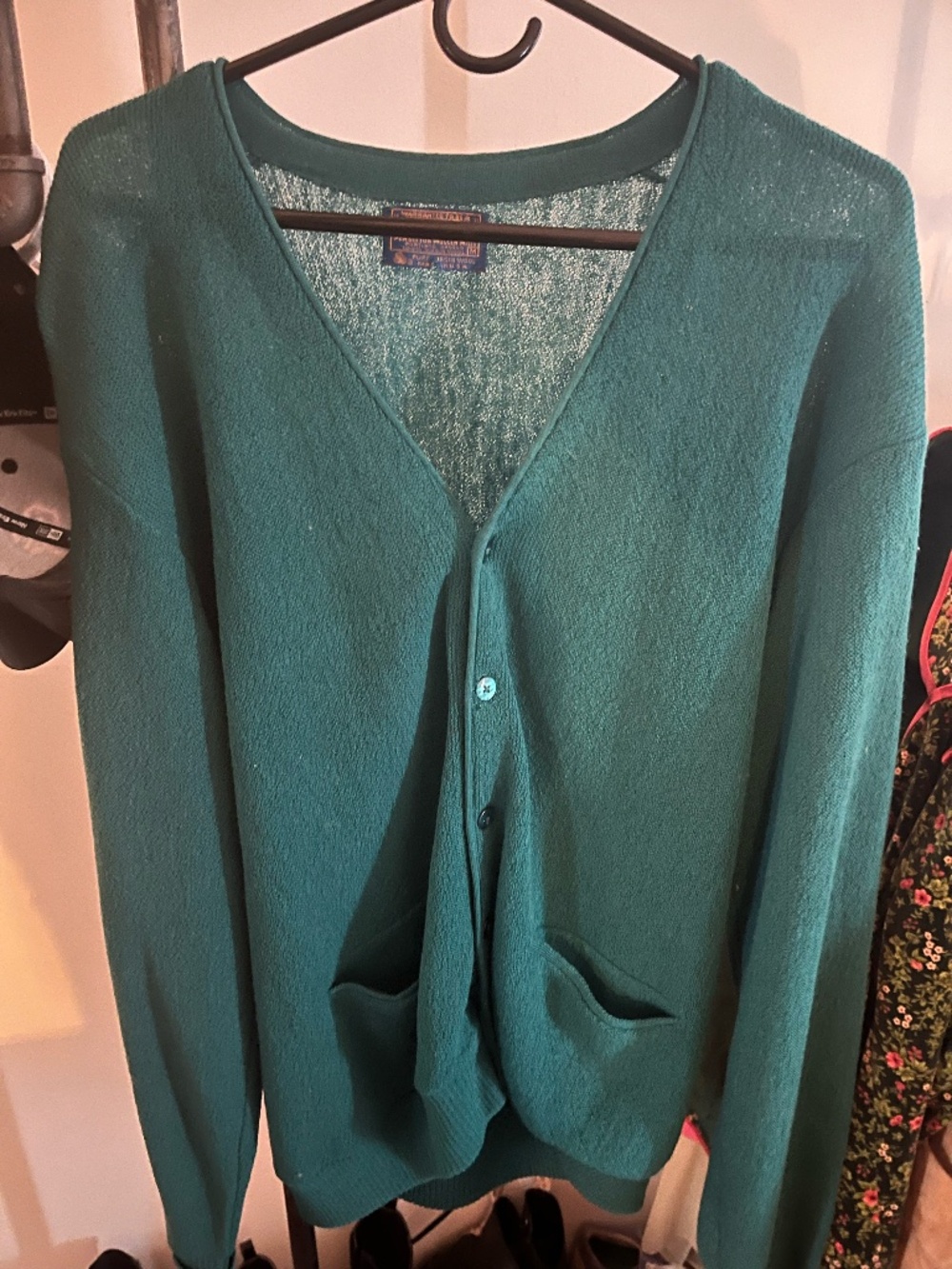 Pendleton Men's Vintage 100% Wool Cardigan 60s/70s